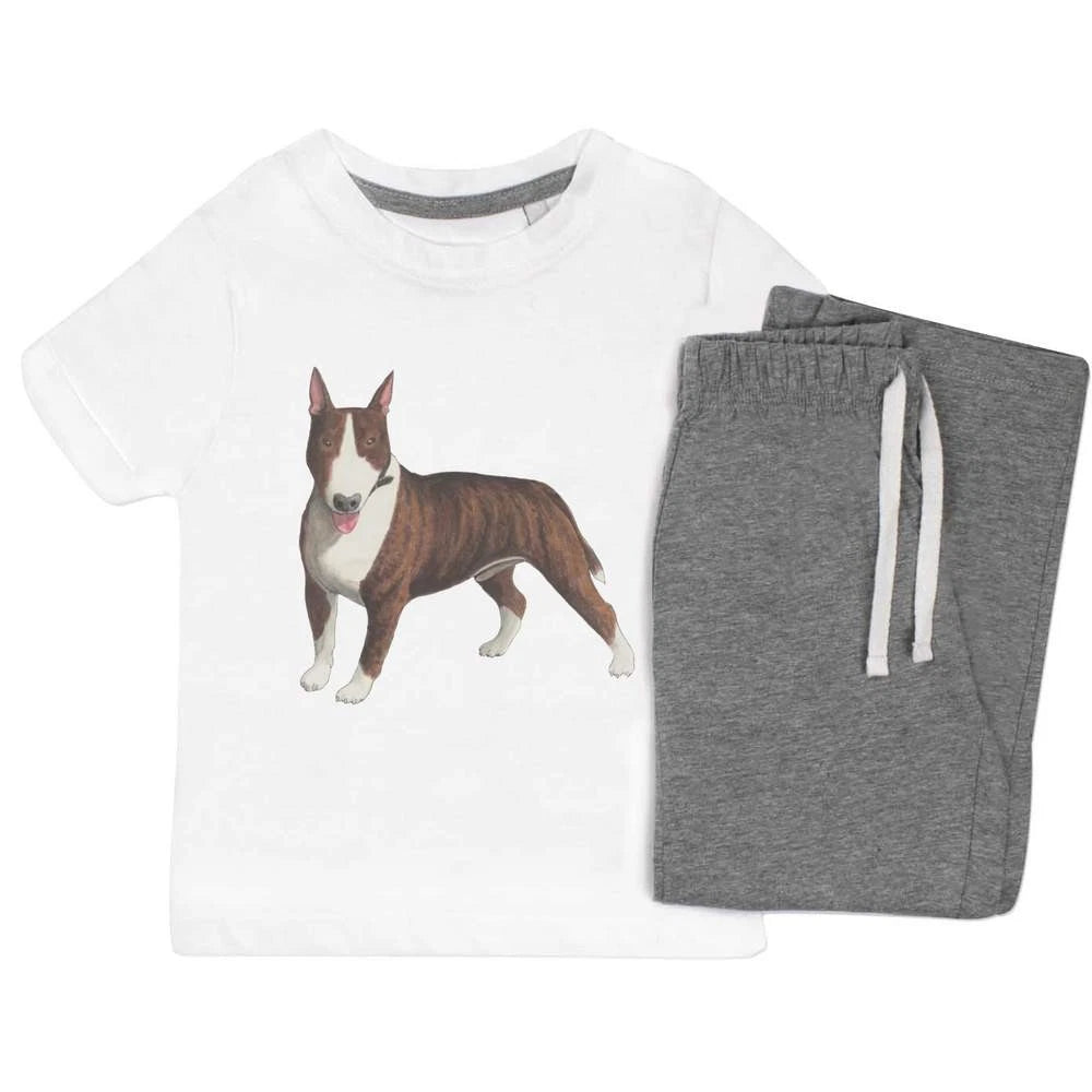'Bull Terrier' Kids Nightwear / Pyjama Set (KP027316)