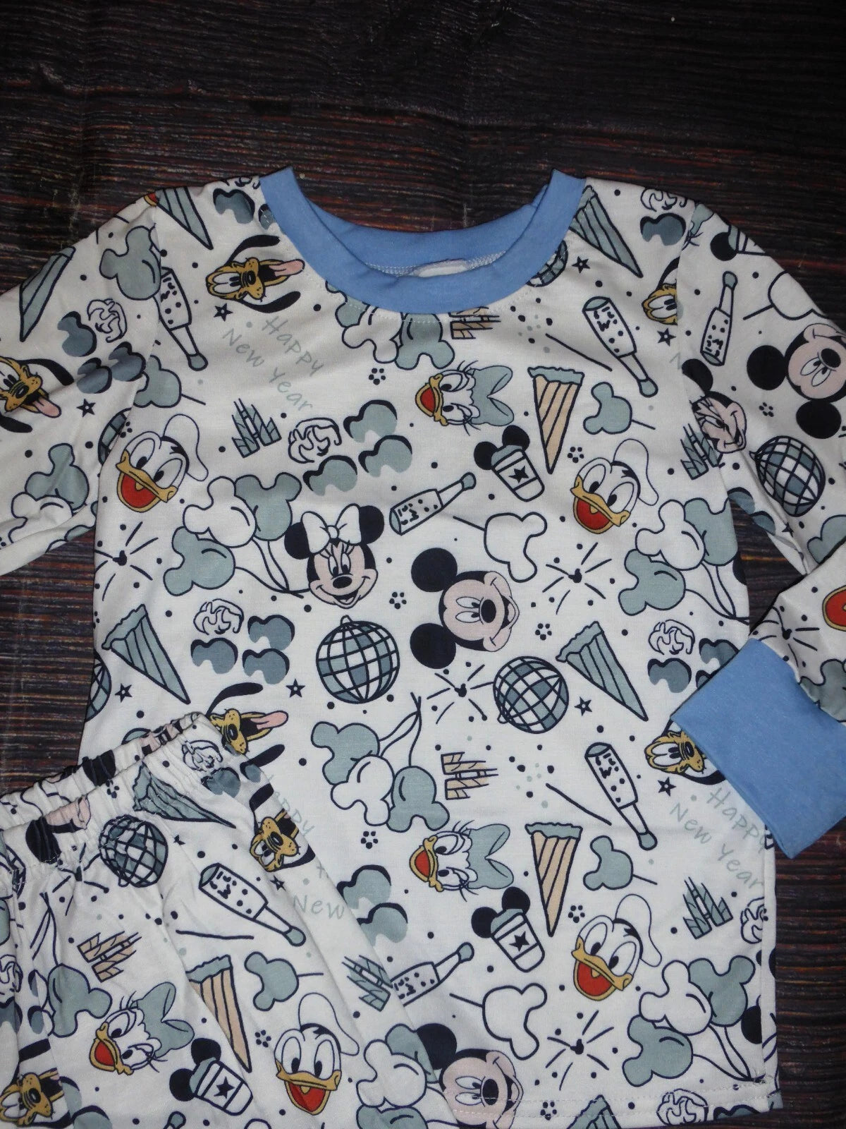 NEW Boutique Mickey Mouse New Years Eve Girls Boys Long Sleeve Pajamas