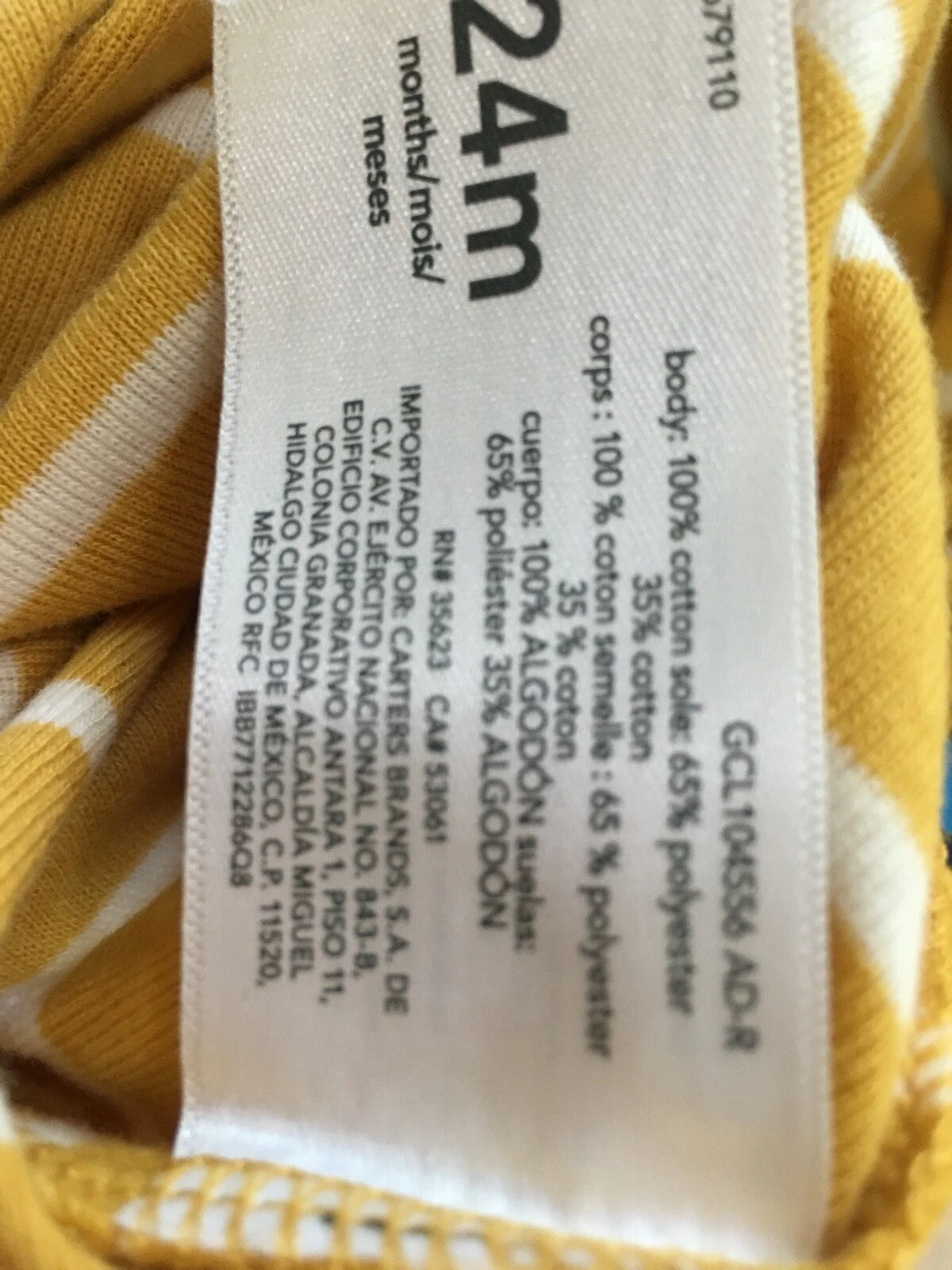 New Carter's 1-Piece Construction Cotton Pajama PJs Footie Sleeper Toddler Boy