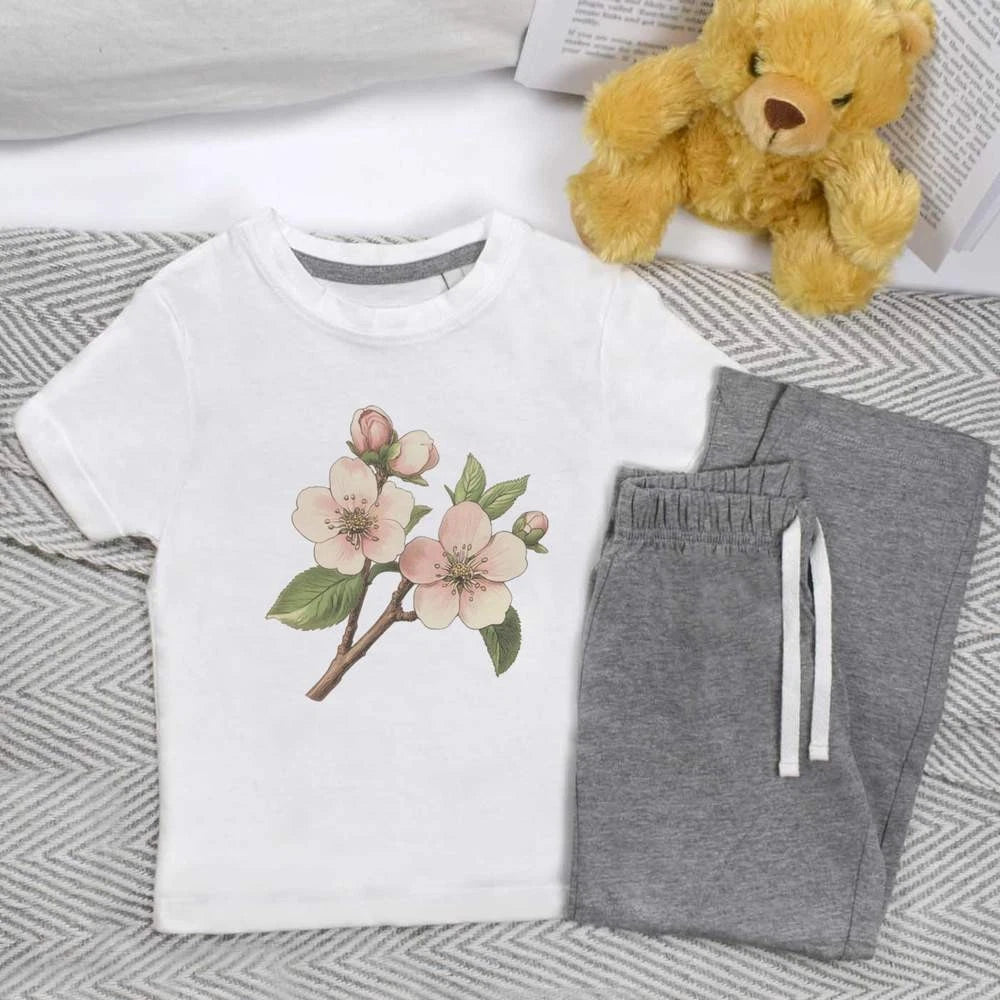 'Cherry Blossoms' Kids Nightwear / Pyjama Set (KP056106)