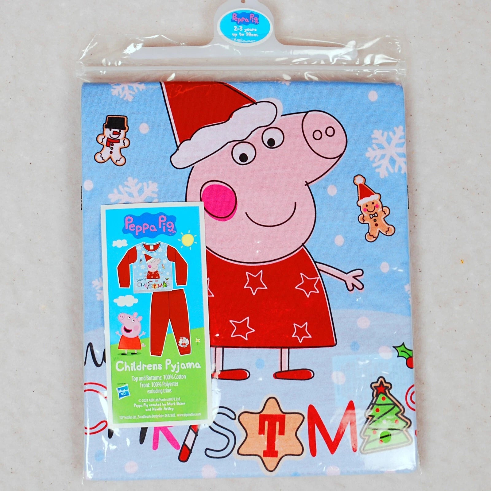 Girls Peppa Pig Christmas Xmas Pyjamas Age 1 2 3 4 5 Years UK STOCK