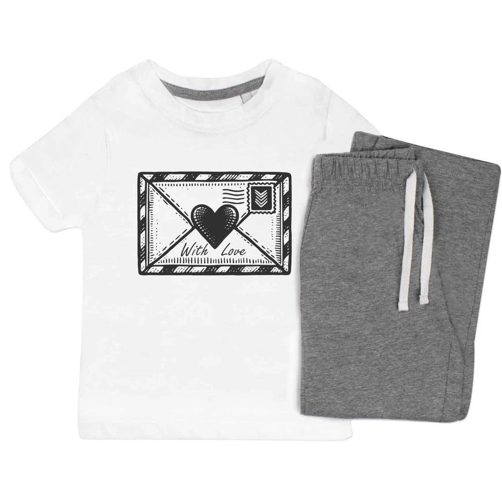 'Love Letter' Kids Nightwear / Pyjama Set (KP052661)