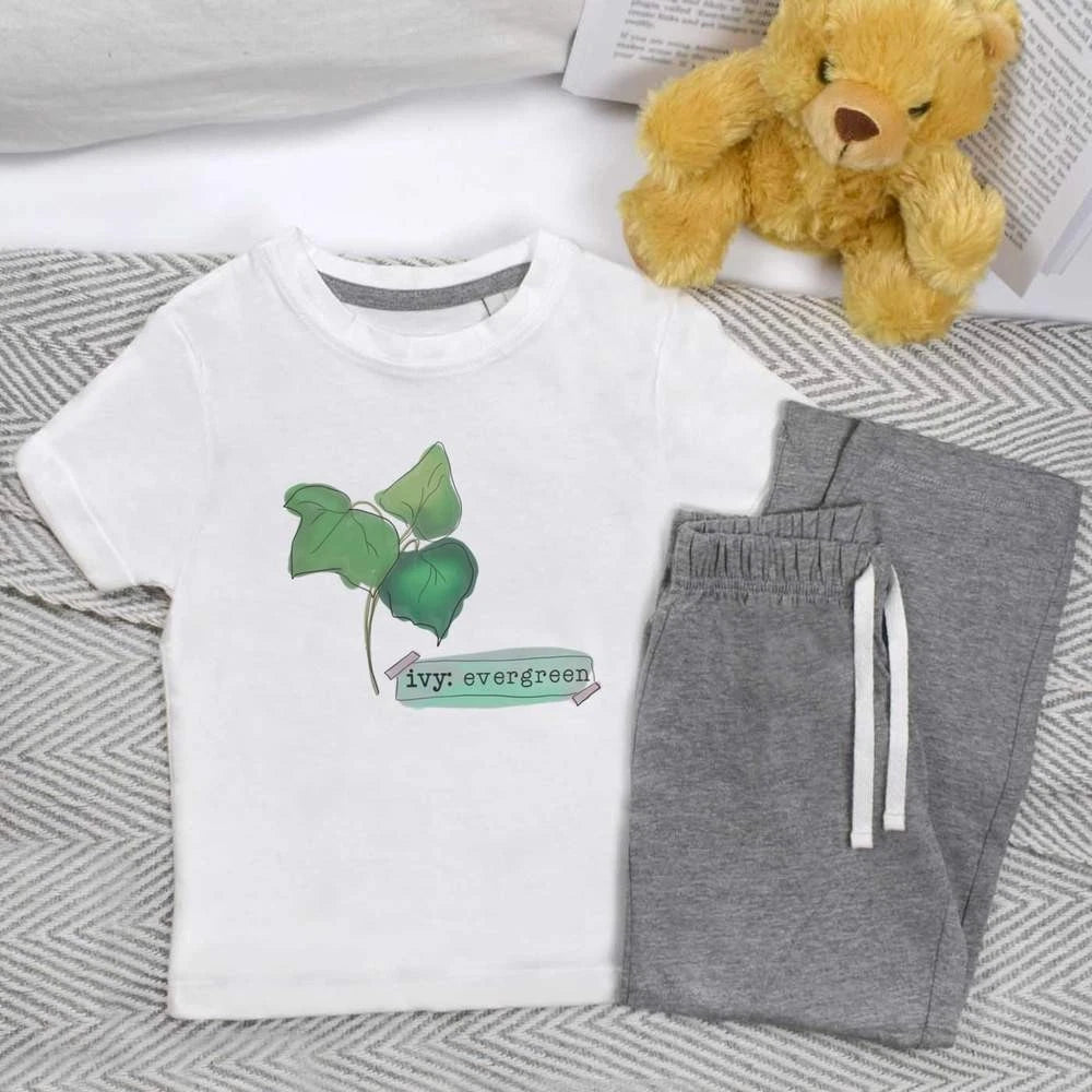 'Ivy Evergreen' Kids Nightwear / Pyjama Set (KP053874)