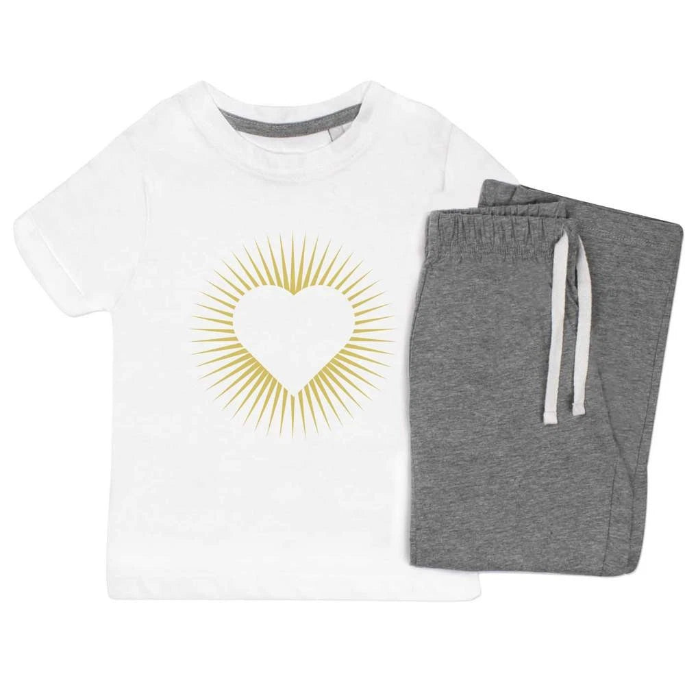 'Sunshine Heart' Kids Nightwear / Pyjama Set (KP053148)