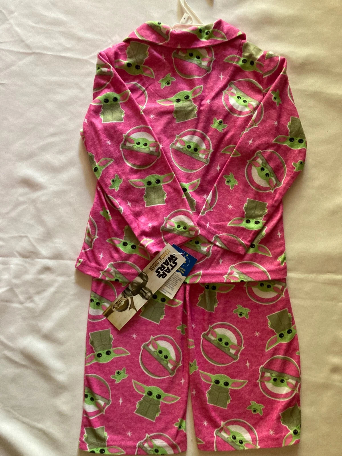 Disney Star Wars Baby Yoda Mandalorian Girls Pajamas Sleepwear Set Size 2T & 4