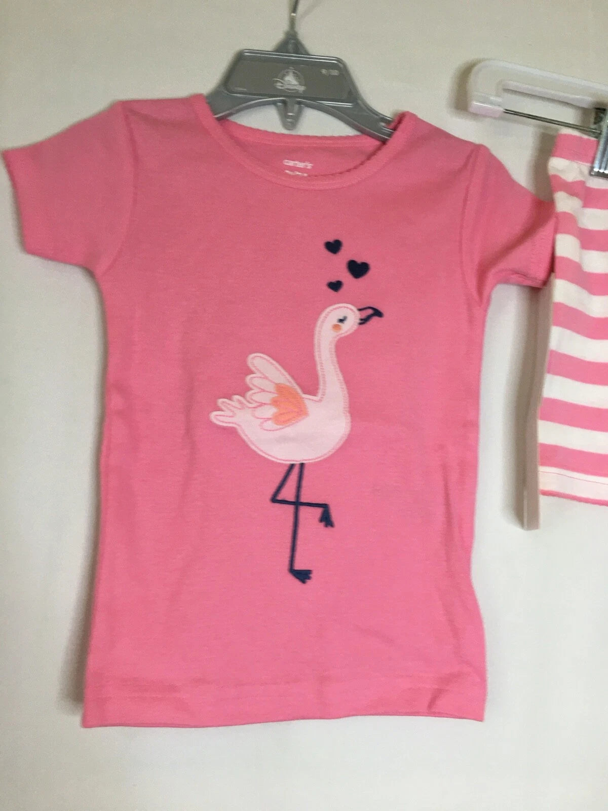 New Carter's Girls Flamingo Pajama Set Shorts Toddler 18M, 2T,3T,4T,5T Pink