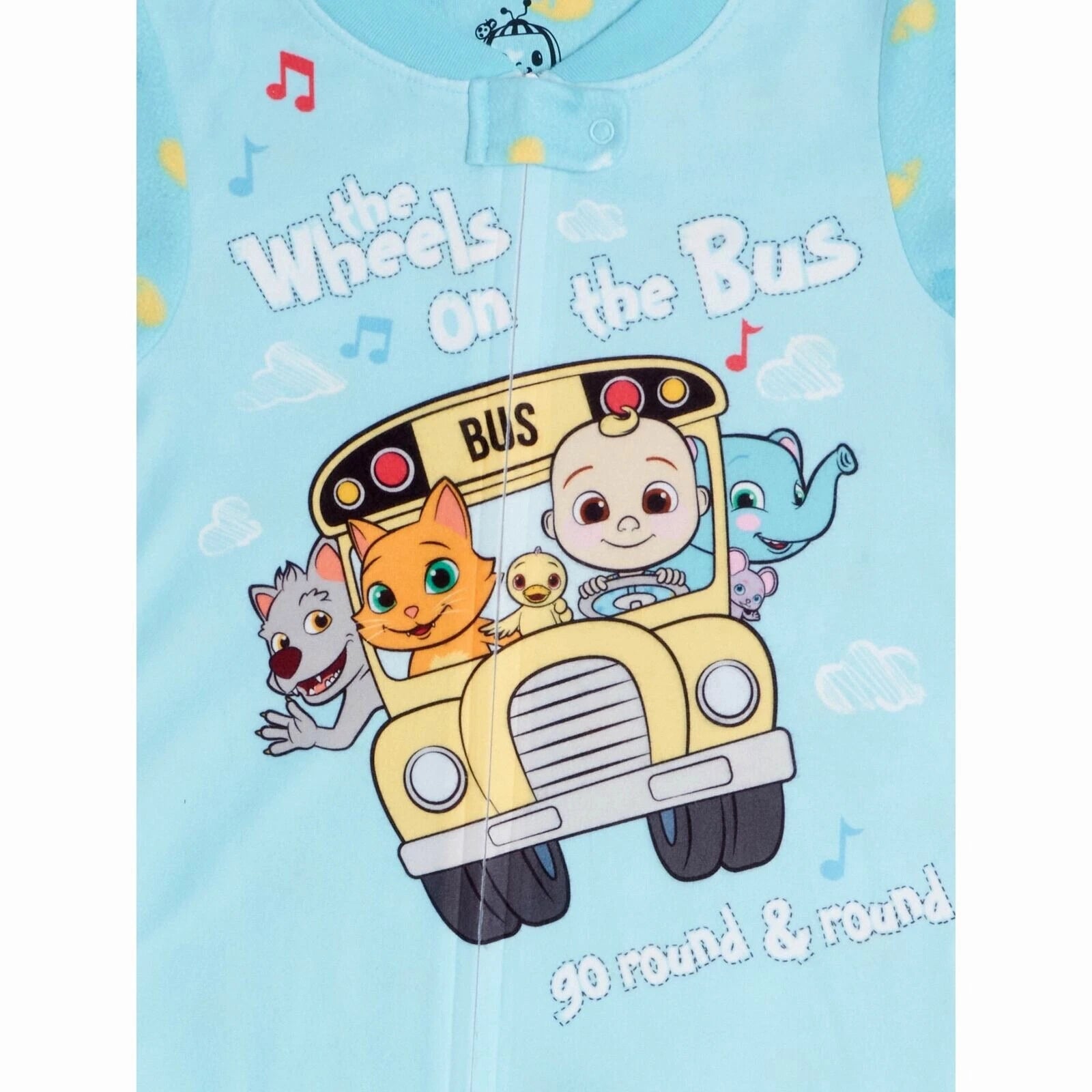 CoComelon Pajamas One Piece Girl Boy Toddler 2T 3T 4T 5T Sleeper union suit feet