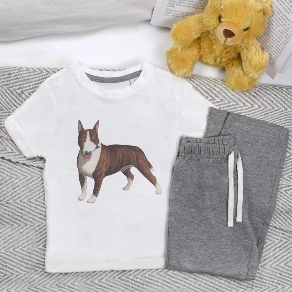 'Bull Terrier' Kids Nightwear / Pyjama Set (KP027316)