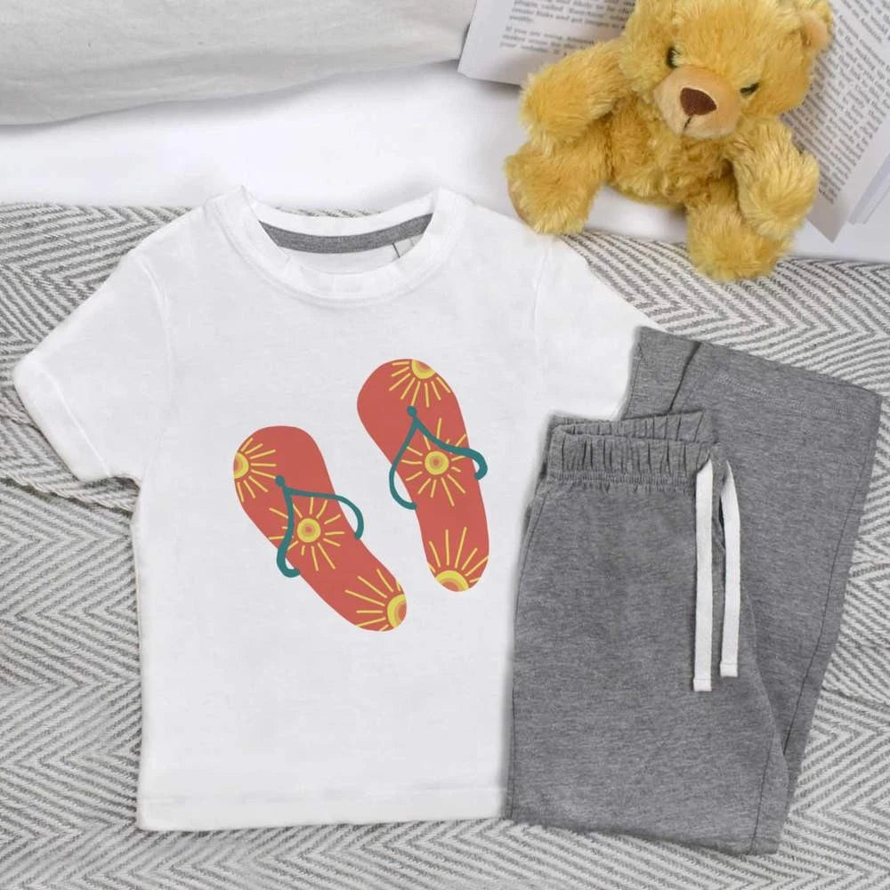 'Flip Flops' Kids Nightwear / Pyjama Set (KP044173)