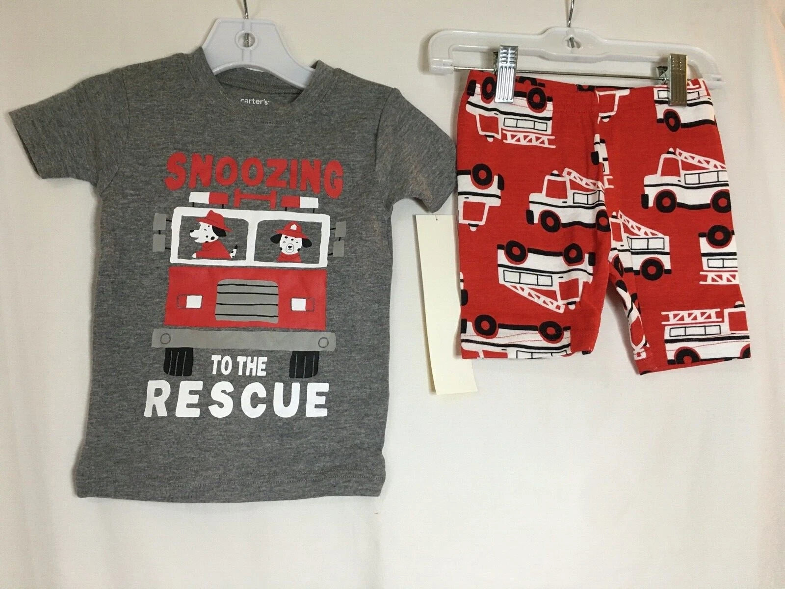 New Carter's Boys Firetruck Pajama Snug Fit Shorts Pajama sets Toddler UPICK