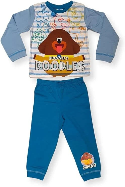 Boys Hey Duggee Pyjamas Pajamas Doodles Character Pjs 18 Months to 5 Years