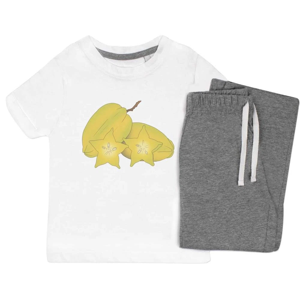 'Star Fruit Illustration' Kids Nightwear / Pyjama Set (KP054705)