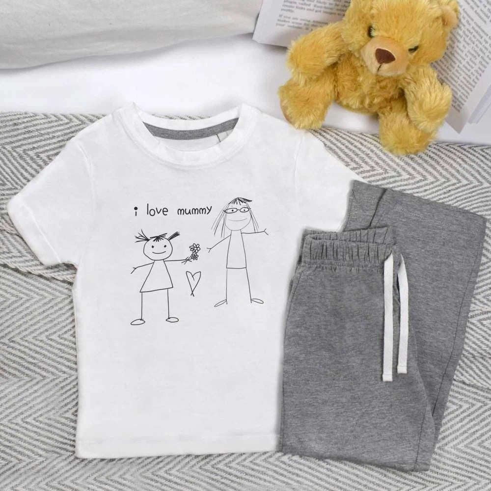 'I Love Mummy' Kids Nightwear / Pyjama Set (KP052811)