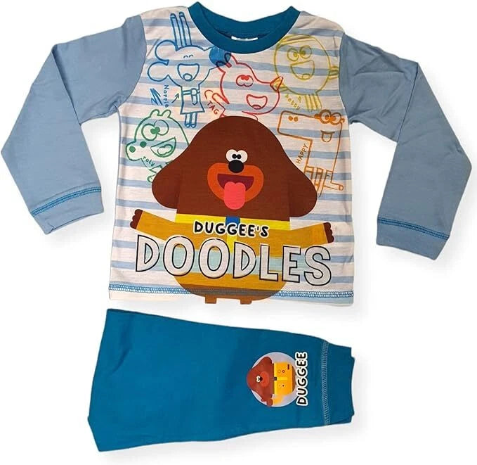 Boys Hey Duggee Pyjamas Pajamas Doodles Character Pjs 18 Months to 5 Years
