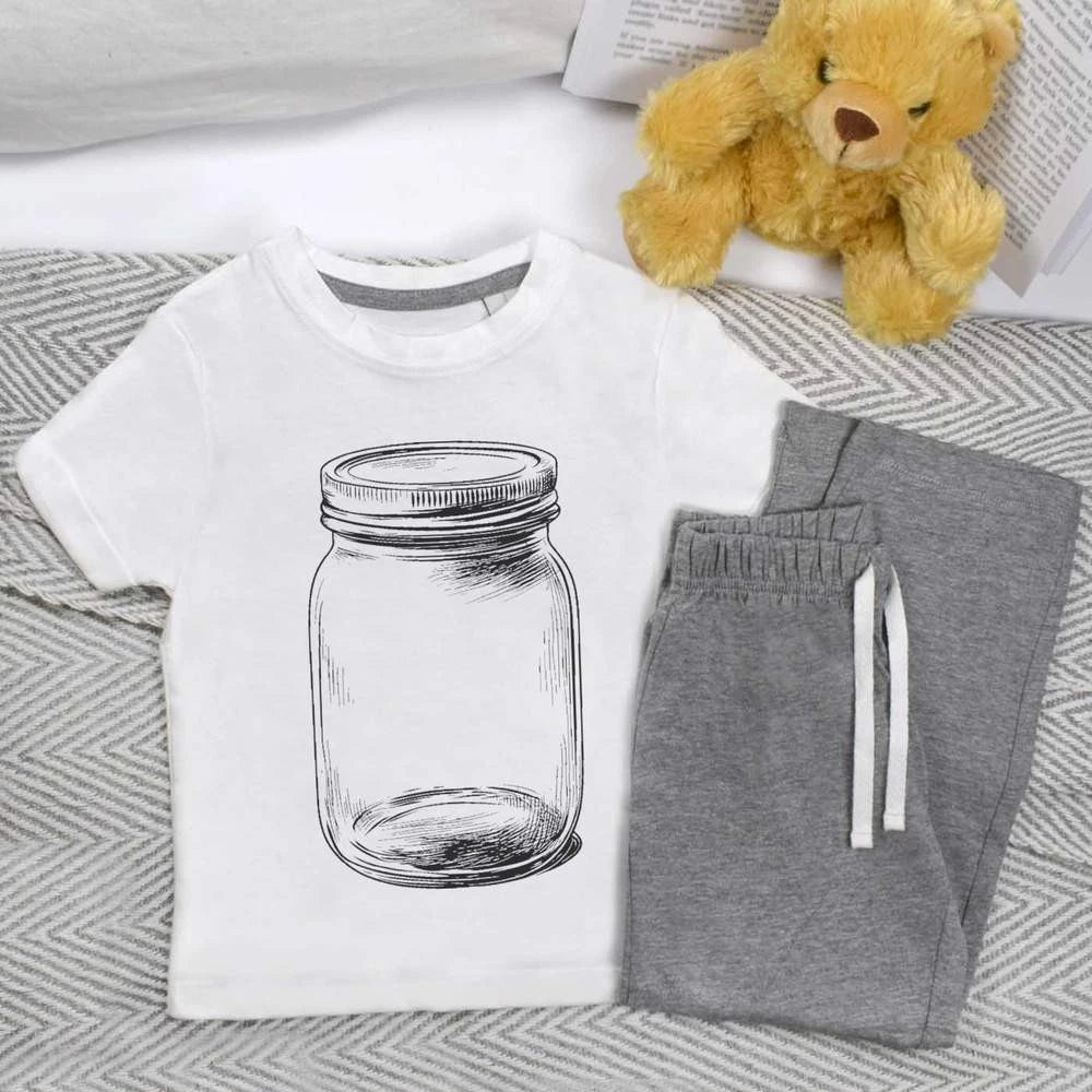 'Single Glass Jar' Kids Nightwear / Pyjama Set (KP054182)