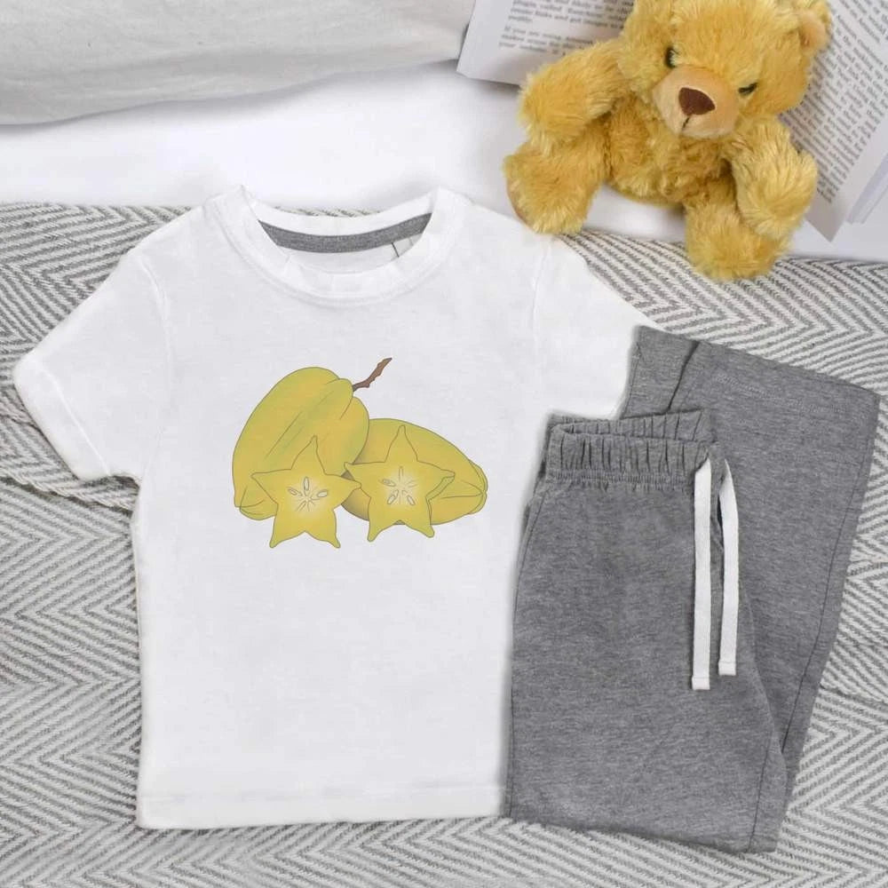 'Star Fruit Illustration' Kids Nightwear / Pyjama Set (KP054705)