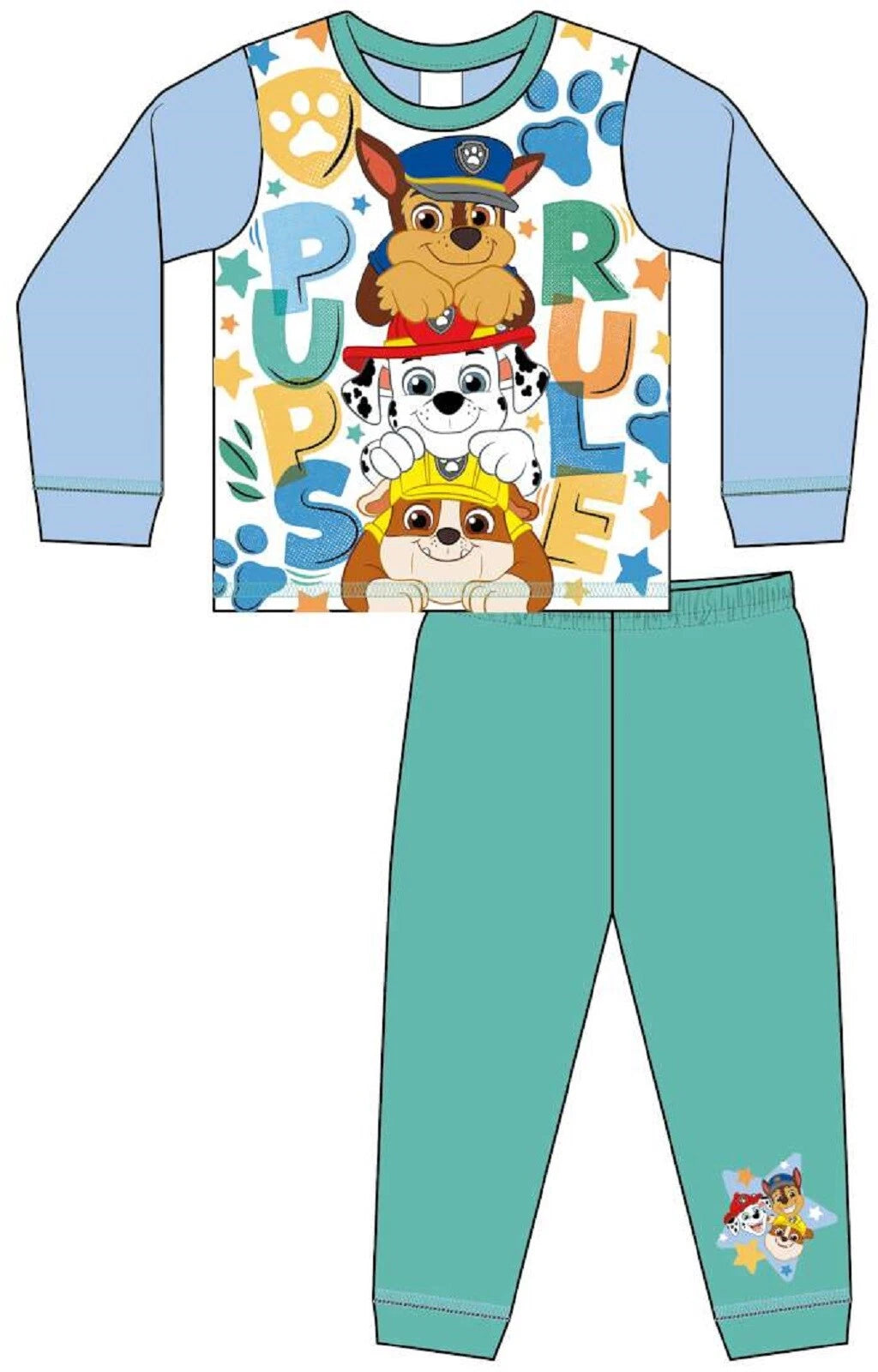 PAW PATROL Boy's Pyjamas/ RUBBLE, CHASE & MARSHALL PJs Sizes 18 months-5 years