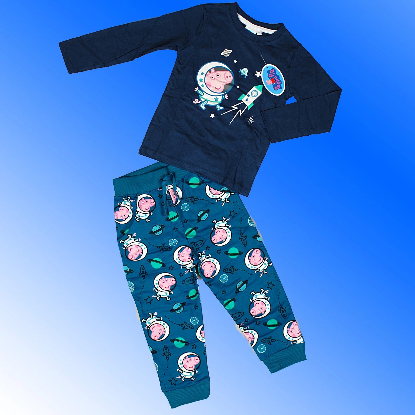 Boys Peppa Pig George Pyjamas 100% COTTON Age  18 Months 2 3 4 5 Years UK STOCK