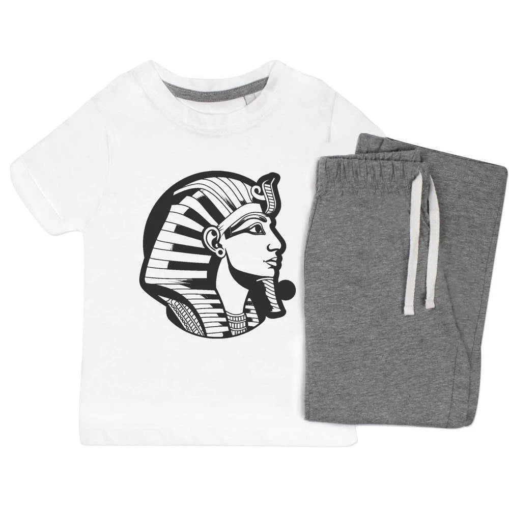 'Egyptian Pharaoh Side View' Kids Nightwear / Pyjama Set (KP047179)