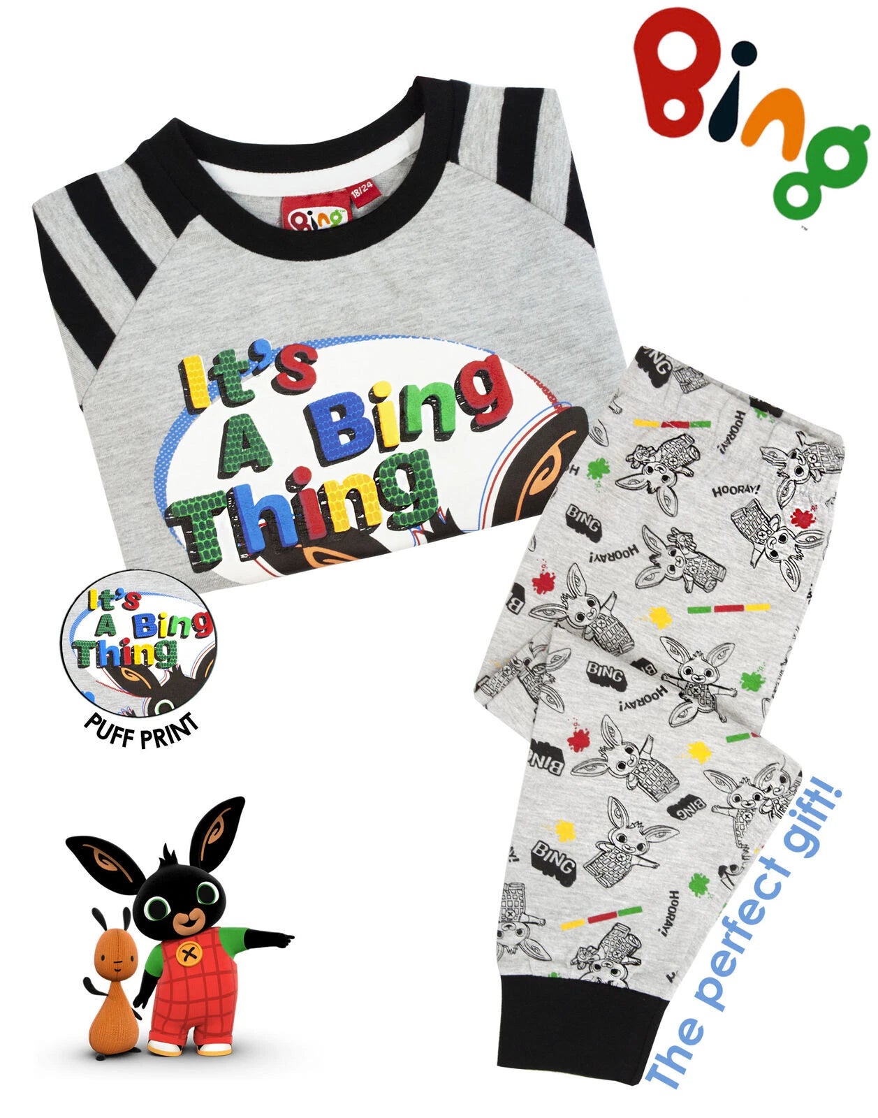 Bing Bunny Kids Pyjamas Official Long Sleeve Age 18-24 Months BNWT Cbeebies PJs