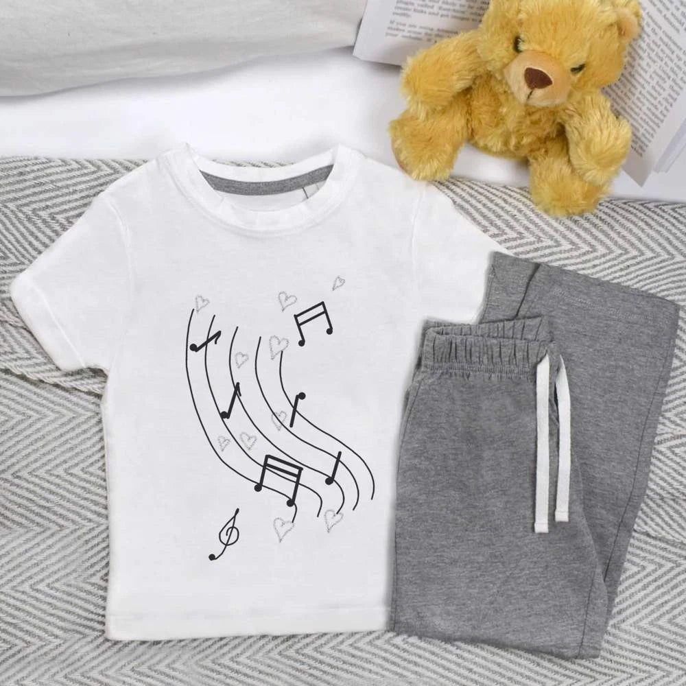 'Love Of Music' Kids Nightwear / Pyjama Set (KP052306)