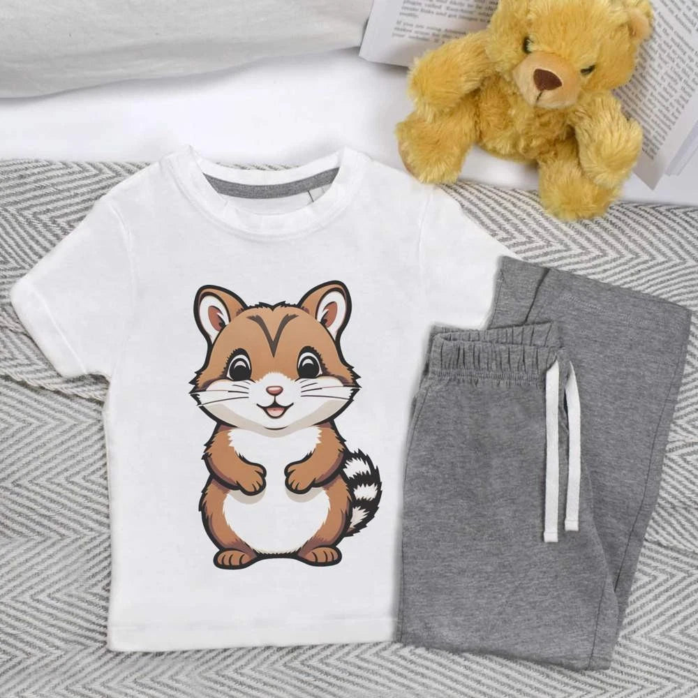 'Happy Chipmunk' Kids Nightwear / Pyjama Set (KP043871)