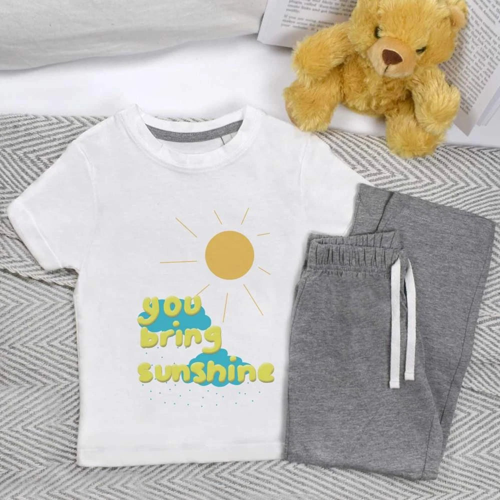 'You Bring Sunshine ' Kids Nightwear / Pyjama Set (KP052367)