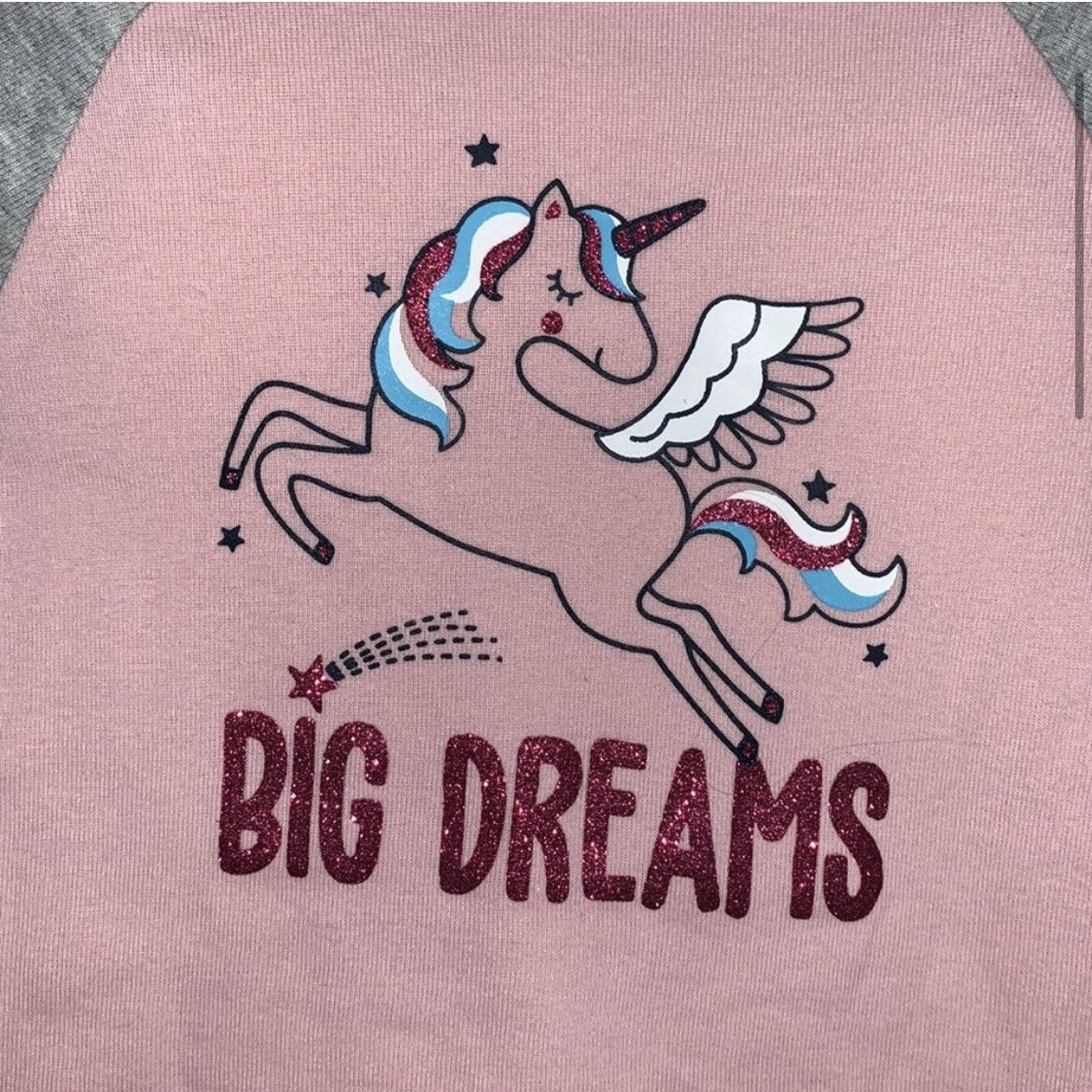 Wonder Nation Toddler Girls' Unicorn Cotton Sleep Set, 2 Piece Size 18mo and 3T