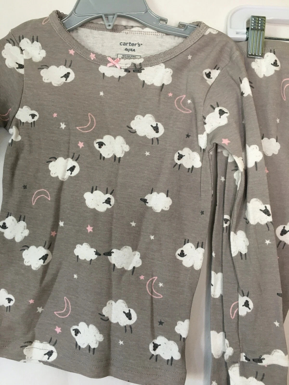 New Carter's Girls Sheep Pajama 2pc Set Snug fit Long Sleeve Long Pants Toddler