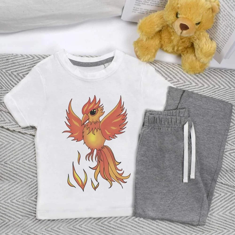 'Mythical Phoenix' Kids Nightwear / Pyjama Set (KP053819)