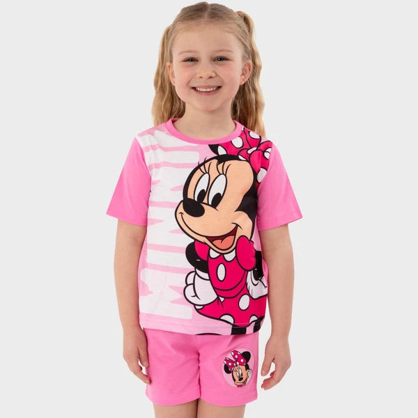 Disney Minnie Mouse Pyjamas | Disney Girls Pjs | Minnie Short Pyjamas