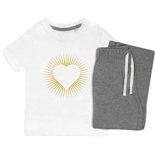 'Sunshine Heart' Kids Nightwear / Pyjama Set (KP053148)