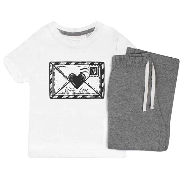 'Love Letter' Kids Nightwear / Pyjama Set (KP052661)