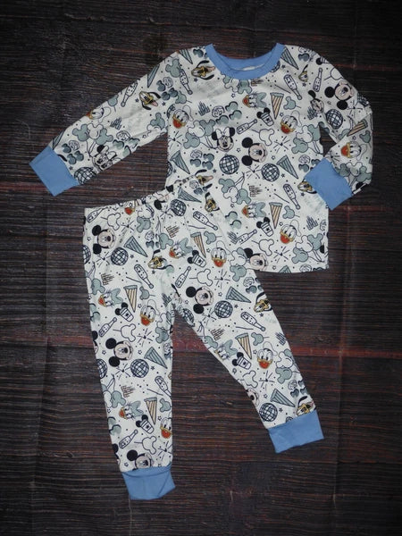 NEW Boutique Mickey Mouse New Years Eve Girls Boys Long Sleeve Pajamas