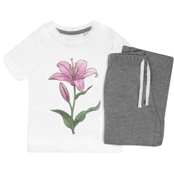 'Lily Flower' Kids Nightwear / Pyjama Set (KP048973)