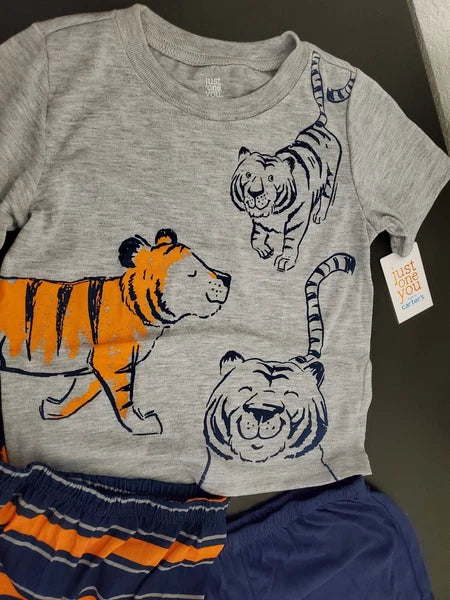 Carter's Toddler Boy's 3 Piece Tiger Pajama Set MULTIPLE SIZES - NEW W/TAGS