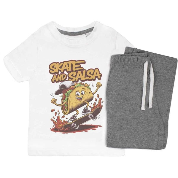 'Skate And Salsa' Kids Nightwear / Pyjama Set (KP052502)