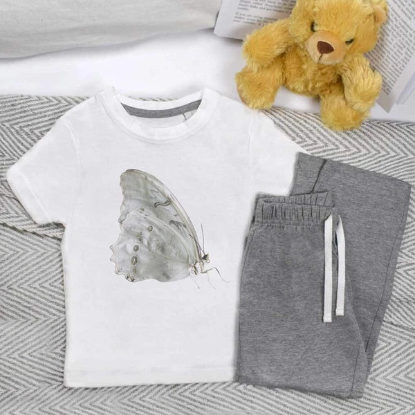 'Mother of Pearl Butterfly' Kids Nightwear / Pyjama Set (KP043615)