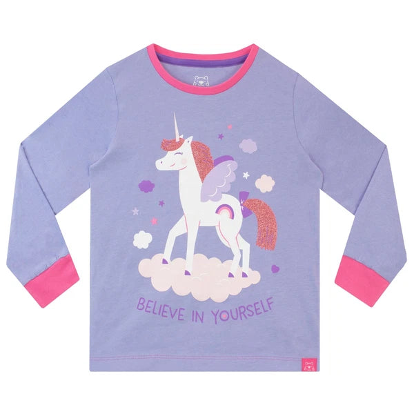 Inspirational Unicorn Pyjamas Kids Girls 18 24 Months 2 3 4 5 6 Years Purple