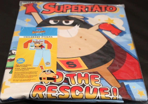 SUPERTATO Boys Pyjamas/ Orange & Blue Long-Sleeved PJs Sizes 18 Months-5 Years