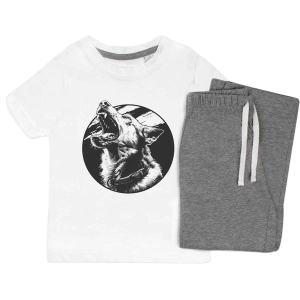 'Dog Barking ' Kids Nightwear / Pyjama Set (KP047091)