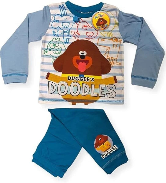 Boys Hey Duggee Pyjamas Pajamas Doodles Character Pjs 18 Months to 5 Years