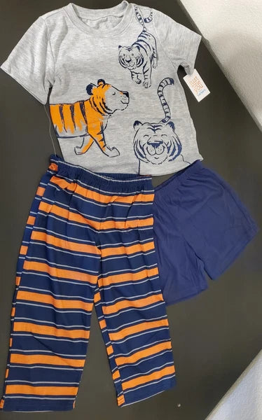 Carter's Toddler Boy's 3 Piece Tiger Pajama Set MULTIPLE SIZES - NEW W/TAGS