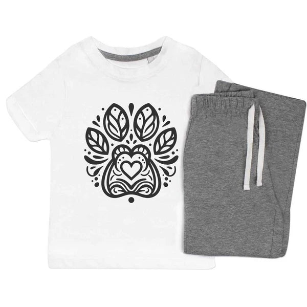 'Paw Print' Kids Nightwear / Pyjama Set (KP047690)