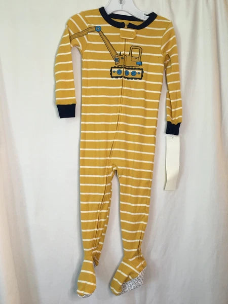 New Carter's 1-Piece Construction Cotton Pajama PJs Footie Sleeper Toddler Boy