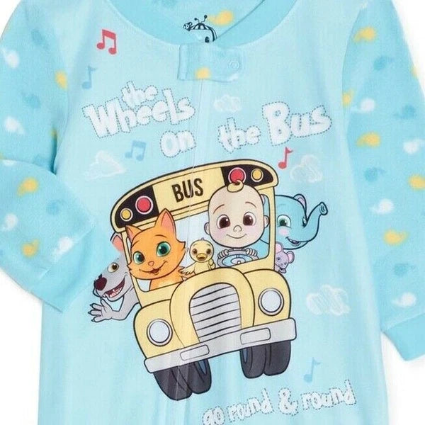 CoComelon Pajamas One Piece Girl Boy Toddler 2T 3T 4T 5T Sleeper union suit feet
