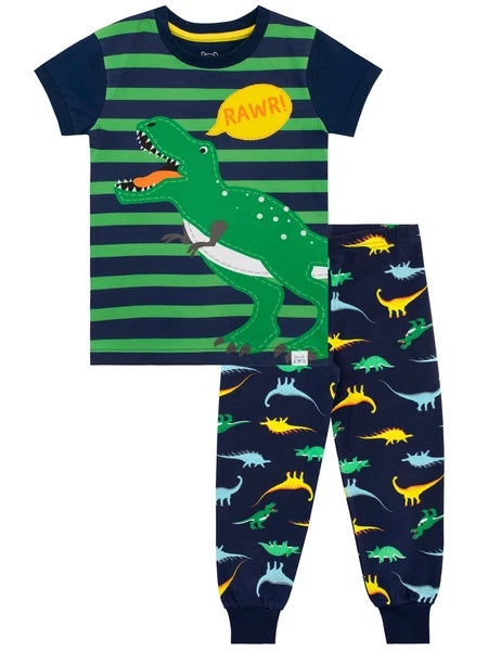 Dinosaur Pyjama Set Kids Baby Boys 18 24 Months 2 3 4 5 6 Years Snuggle Fit PJs