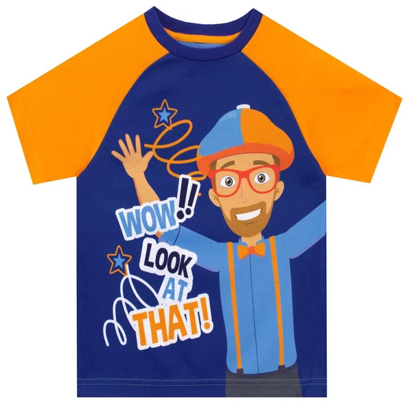 Boys Blippi Short Pyjamas | Kids Blippi PJs | Short Pyjama Set For Kids
