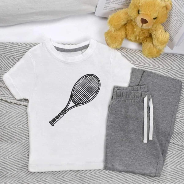 'Tennis Racket' Kids Nightwear / Pyjama Set (KP047721)