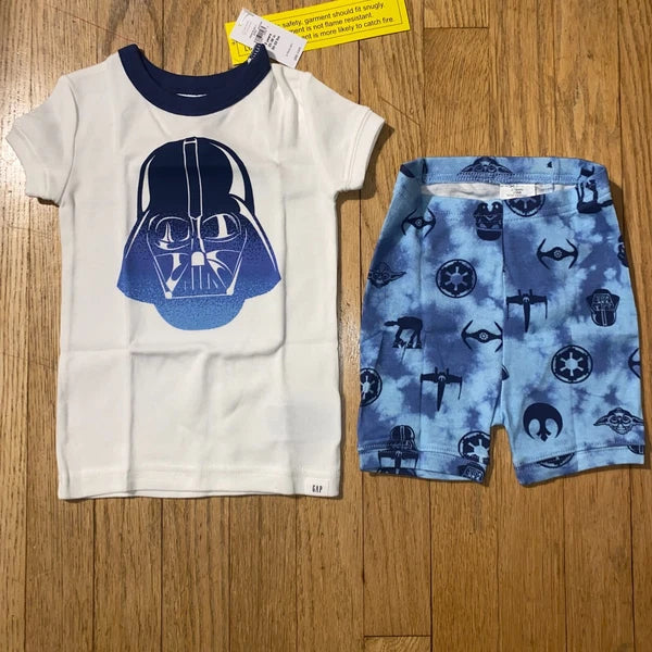 NWT BabyGap Star Wars Darth Vader Short Sleeve Organic Cotton PJ Set (2T & 3T)